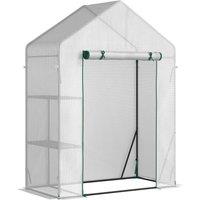 Outsunny Greenhouse Grow House w/ Shelf 143x73x195cm - Green, Green