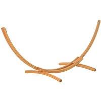 Outsunny 3M Wooden Hammock Stand Universal Garden Picnic Camp Accessories - Brown, Brown