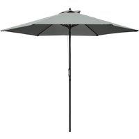 Outsunny 2.8m 6 Rib Patio Parasol - Dark Grey, Grey
