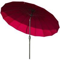 Outsunny 2.4m Round Curved Adjustable Parasol Outdoor - Red, Red