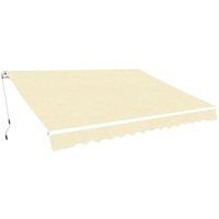 vidaXL Folding Awning Manual Operated 400cm Cream, Cream