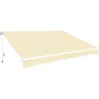 vidaXL Folding Awning Manual Operated 600cm Cream, Cream