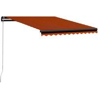 vidaXL Manual Retractable Awning 350X250cm Orange And Brown, Orange