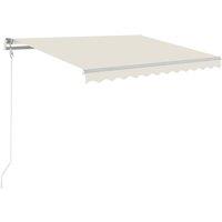 vidaXL Manual Retractable Awning 350x250 cm Cream, Cream