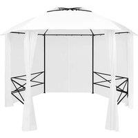 vidaXL Garden Marquee With Curtains 360X312X265cm White 180 G/M , White