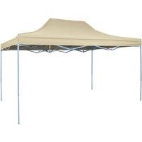 vidaXL Foldable Tent Pop-Up 3x4.5 m Cream White, White