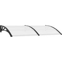 vidaXL Door Canopy Black 200x100 cm PC, Black