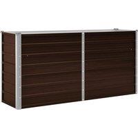 vidaXL Garden Raised Bed 160X40X77cm Galvanised Steel - Brown, Brown
