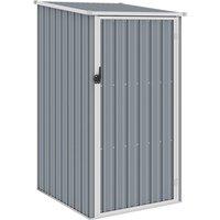 vidaXL Garden Shed 87X98X159cm Galvanised Steel - Grey, Grey