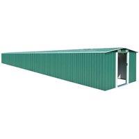 vidaXL Garden Shed 257X990X181cm Galvanised Steel - Green, Green