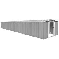 vidaXL Garden Shed 257X990X181cm Galvanised Steel - Grey, Green