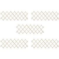 vidaXL Trellis Fences 5 Pcs Firwood 180X60cm, Black