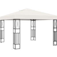 vidaXL Gazebo 3X3 M Cream Fabric, Cream
