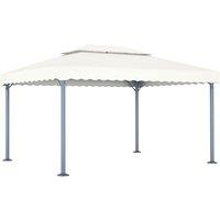 vidaXL Gazebo 400X300cm Cream Aluminium, Cream