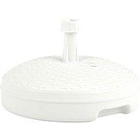 vidaXL Umbrella Base Sand/Water Filled 20 L White Plastic, White