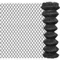vidaXL Chain Link Fence Steel 25X1.25 M Grey, Grey