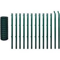 vidaXL Euro Fence Steel 25X0.8 M Green, Green