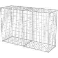vidaXL Gabion Basket Galvanised Steel 150x50x100 cm, Silver