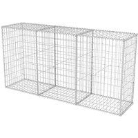 vidaXL Gabion Basket Galvanised Steel 200x50x100 cm, Silver