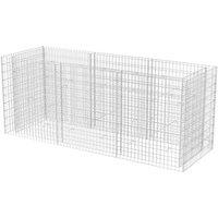 vidaXL Gabion Raised Bed Steel 270x90x100 cm, Silver