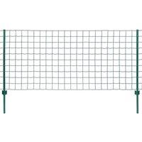 vidaXL Euro Fence Steel 20X1 M Green, Green