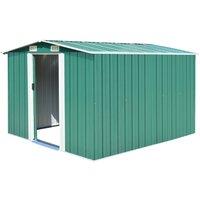 vidaXL Garden Shed 257X298X178cm Metal Green, Green