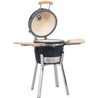 vidaXL Kamado Barbecue Grill Smoker Ceramic 81 cm, Black