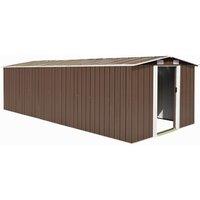 vidaXL Garden Shed 257x580x181 cm Metal Brown, Brown