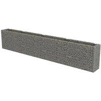 vidaXL Gabion Raised Bed Galvanised Steel 540x50x100 cm, Silver