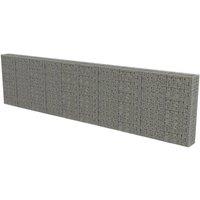 vidaXL Gabion Wall with Covers Galvanised Steel 600x30x150 cm, Silver
