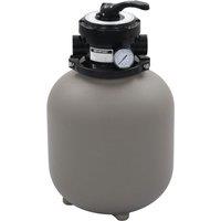 vidaXL Pool Sand Filter with 4 Position Valve Grey 350 mm, Grey