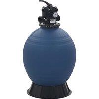 vidaXL Pool Sand Filter With 6 Position Valve Blue 560 Mm, Blue