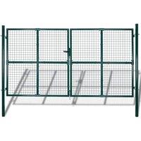 vidaXL Garden Mesh Gate Fence Door Wall Grille 289 X 200cm, Green