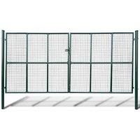 vidaXL Mesh Garden Gate 415 X 225cm / 400 X 175cm, Green