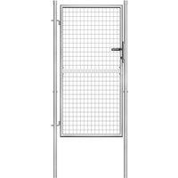 vidaXL Garden Gate Galvanised Steel 105X200cm Silver, Silver