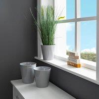 Wham Set 4 Studio 16cm Round Planter Cool Grey, Grey