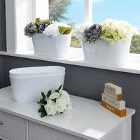 Wham Set 4 Studio 30cm Oval Trough Ice White, White