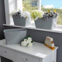 Wham Set 4 Studio 30cm Rectangular Trough Cool Grey, Grey