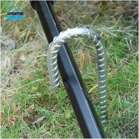 Vivo Galvanised Heavy Duty Metal Ground Stakes, Silver