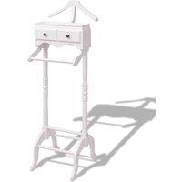 vidaXL Clothing Rack With Cabinet Wood White, White