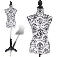 vidaXL Ladies Bust Black White