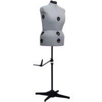vidaXL Adjustable Dress Form Female Grey L Size 44-50, Grey