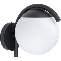 Eglo Prata Vecchia Outdoor Wall Light Black White, Black