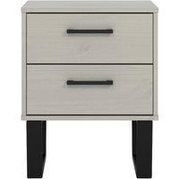 Core Products Texas 2 Drawer Bedside Cabinet Grey, Grey