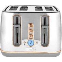 Haden 204868 Dorchester 4 Slice Toaster - Chrome And Copper, Silver