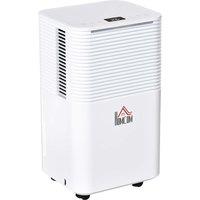 HOMCOM 12L/Day Portable Quiet Dehumidifier, White