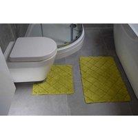 Rapport Home Furnishings 2 Piece Kyra Bath Set Jive, Green