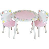 KIDSAW Country Cottage Kids Table Set With 2 Chairs, Multi