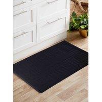 Serdim Rugs Greek Key Anti Slip 9Mm Mats Black 120X160 Cm, Black