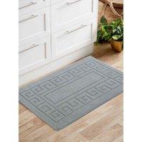 Serdim Rugs Greek Key Anti Slip 9Mm Mats Dark Grey 120X160 Cm, Grey